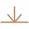 Ekena Millwork Saratoga Timber Gable Bracket, Western Red Cedar, 72"W x 42"H x 1 1/2"D x 3 1/2"F, 14/12 Pitch GBW072X42X0204SAR00SWR - alternate 1